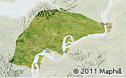 Satellite 3D Map of Wuwei, lighten