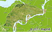 Satellite 3D Map of Wuwei, physical outside