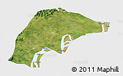 Satellite 3D Map of Wuwei, single color outside
