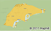 Savanna Style 3D Map of Wuwei, single color outside