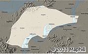 Shaded Relief 3D Map of Wuwei, darken
