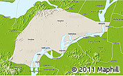 Shaded Relief 3D Map of Wuwei, physical outside