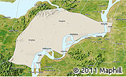 Shaded Relief 3D Map of Wuwei, satellite outside