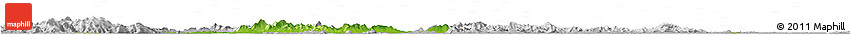 Physical Horizon Map of Wuwei, lighten, desaturated
