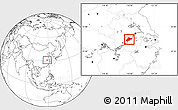Blank Location Map of Wuwei