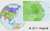 Political Location Map of Wuwei