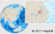 Shaded Relief Location Map of Wuwei