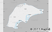 Gray Map of Wuwei, single color outside