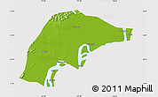 Physical Map of Wuwei, cropped outside