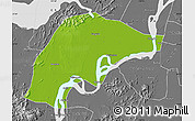 Physical Map of Wuwei, desaturated