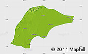 Physical Map of Wuwei, single color outside