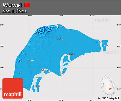Political Map of Wuwei, cropped outside