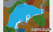 Political Map of Wuwei, darken