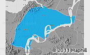 Political Map of Wuwei, desaturated