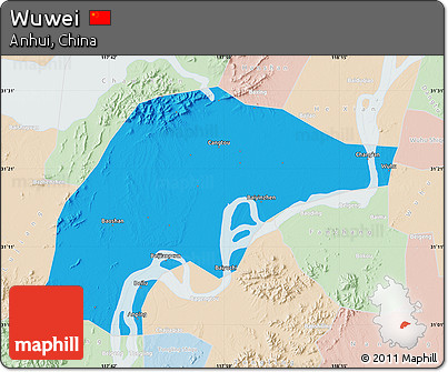 Political Map of Wuwei, lighten