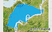 Political Map of Wuwei, satellite outside