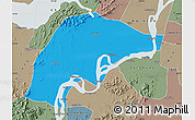 Political Map of Wuwei, semi-desaturated