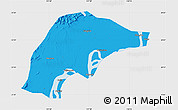 Political Map of Wuwei, single color outside