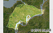 Satellite Map of Wuwei, darken