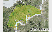Satellite Map of Wuwei, semi-desaturated