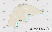 Shaded Relief Map of Wuwei, cropped outside