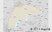 Shaded Relief Map of Wuwei, desaturated