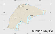 Shaded Relief Map of Wuwei, single color outside