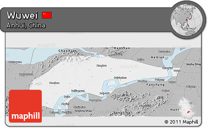 Gray Panoramic Map of Wuwei