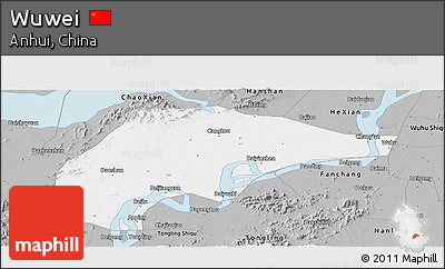 Gray Panoramic Map of Wuwei