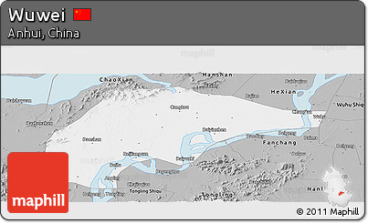 Gray Panoramic Map of Wuwei