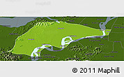 Physical Panoramic Map of Wuwei, darken