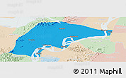 Political Panoramic Map of Wuwei, lighten