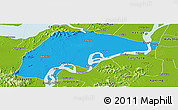 Political Panoramic Map of Wuwei, physical outside