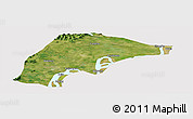 Satellite Panoramic Map of Wuwei, cropped outside