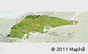 Satellite Panoramic Map of Wuwei, lighten