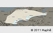 Shaded Relief Panoramic Map of Wuwei, darken