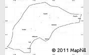 Blank Simple Map of Wuwei, cropped outside