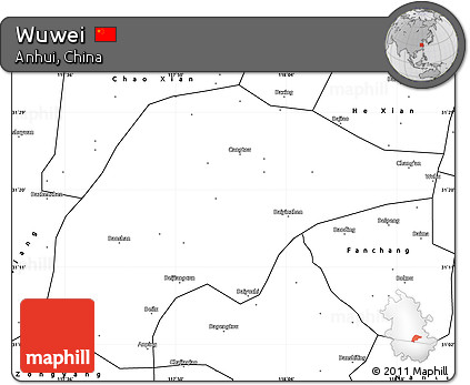 Blank Simple Map of Wuwei