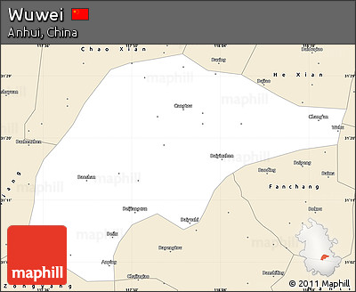 Classic Style Simple Map of Wuwei