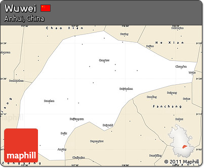 Classic Style Simple Map of Wuwei