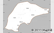 Gray Simple Map of Wuwei, cropped outside