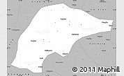 Gray Simple Map of Wuwei