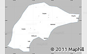 Gray Simple Map of Wuwei, single color outside