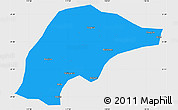 Political Simple Map of Wuwei, single color outside