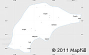 Silver Style Simple Map of Wuwei, single color outside