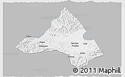 Gray 3D Map of Xiuning, single color outside