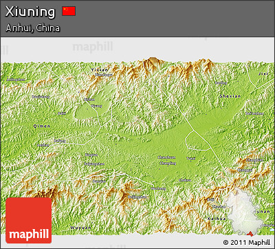 Physical 3D Map of Xiuning