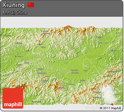 Physical 3D Map of Xiuning