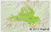 Physical 3D Map of Xiuning, lighten