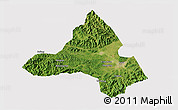 Satellite 3D Map of Xiuning, cropped outside